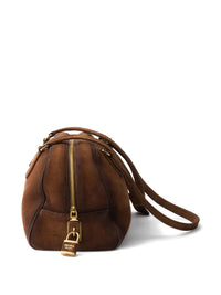 Prada Women Prada Bowling Medium Suede Bag