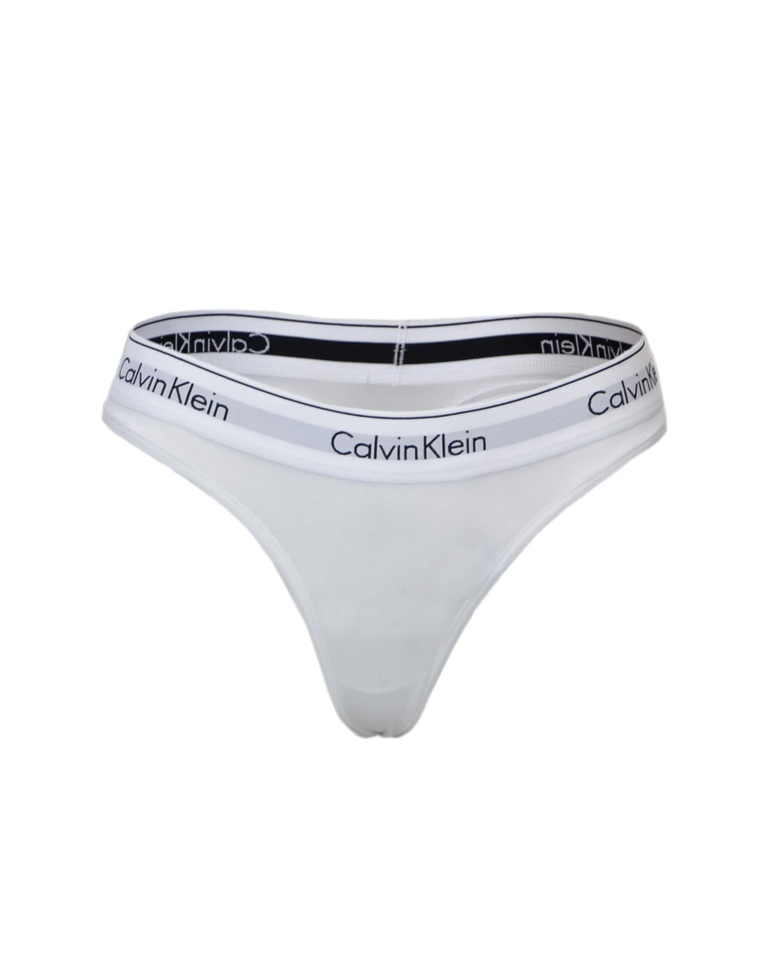 Calvin Klein Underwear Women's Modern Cotton Stretch Thong Panties White