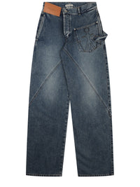 Jw Anderson Women Jeans Con Patch Logo