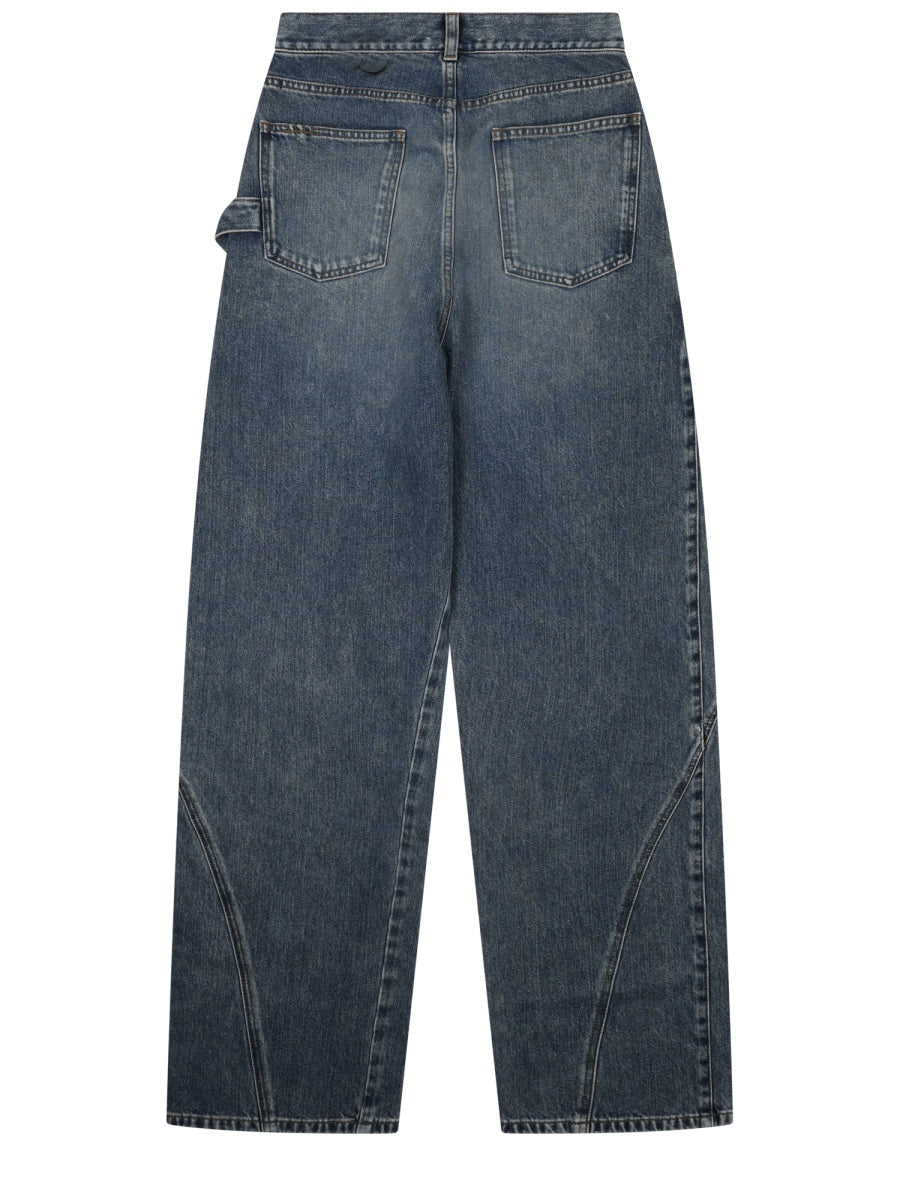 Jw Anderson Women Jeans Con Patch Logo