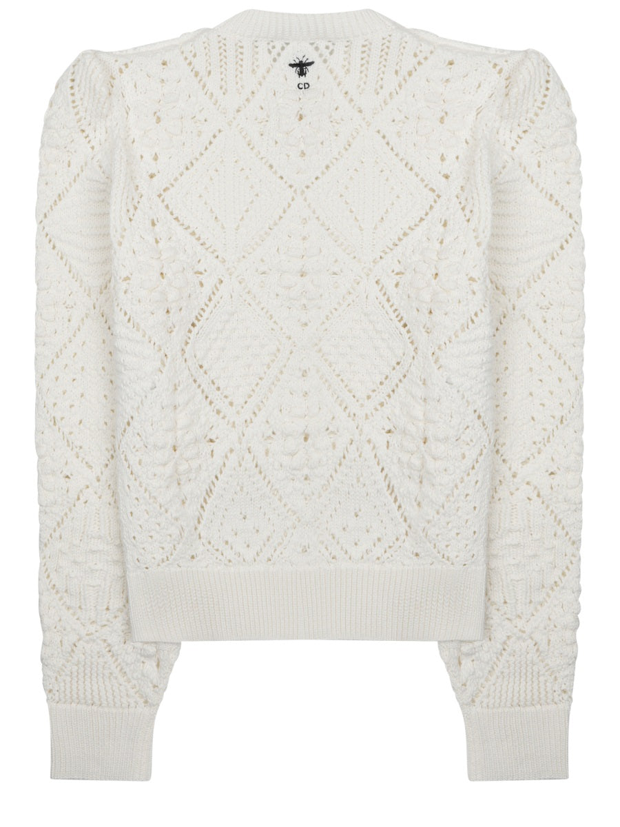 Dior Women Maglia Traforata In Cotone