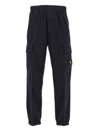 Stone Island Men Wool And Nylon Flannel Jogger Trousers