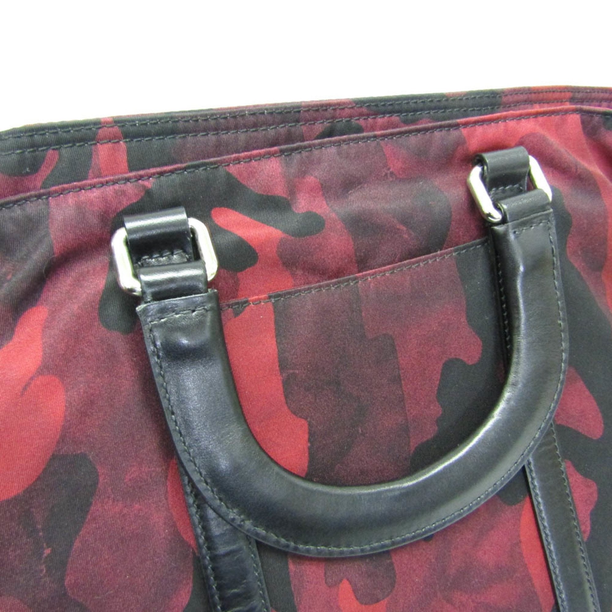 Prada -- Red Leather Shoulder Bag (Pre-Owned)