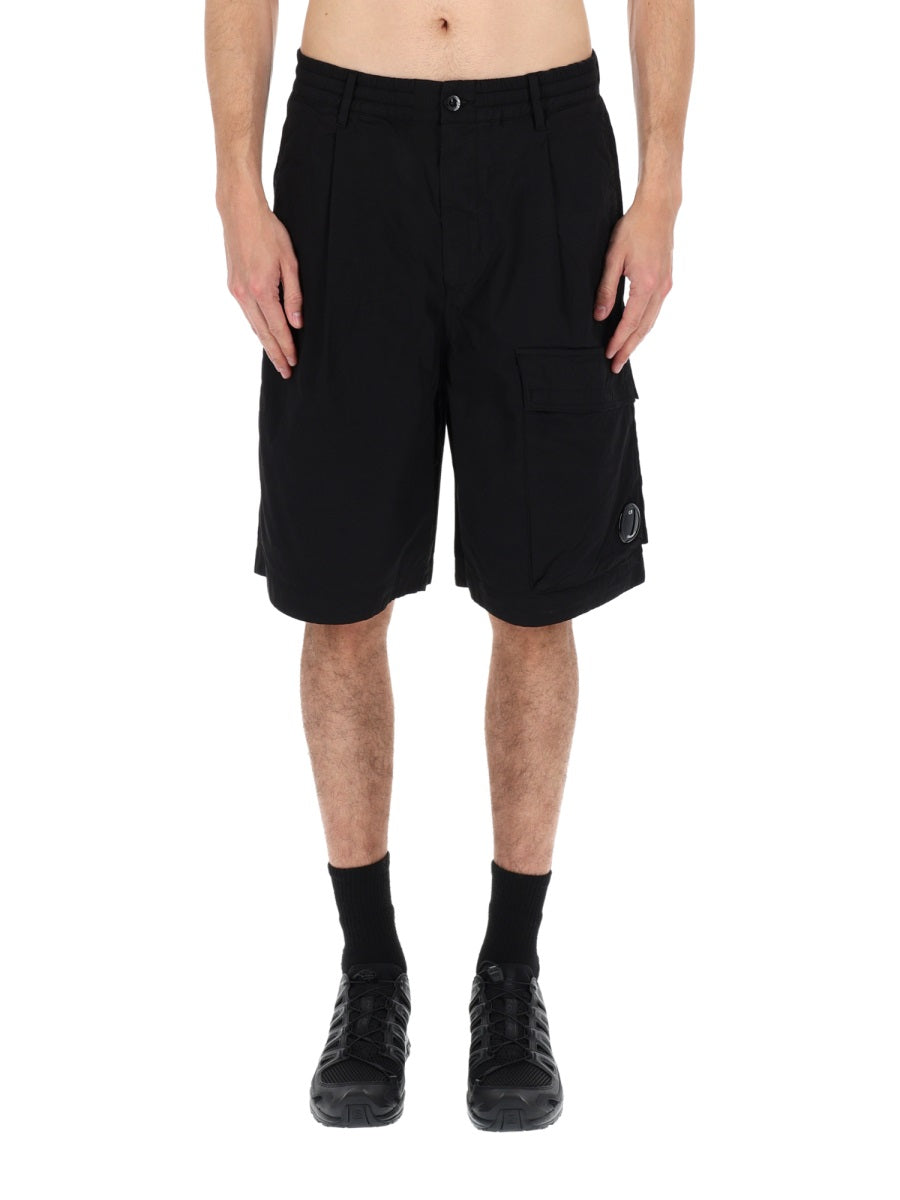 C.P. Company Men Shorts Cargo Con Patch Logo