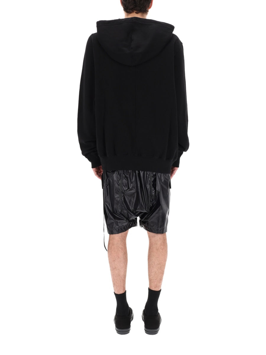 Rick Owens Drkshdw Men Felpa Con Cappuccio Oversize