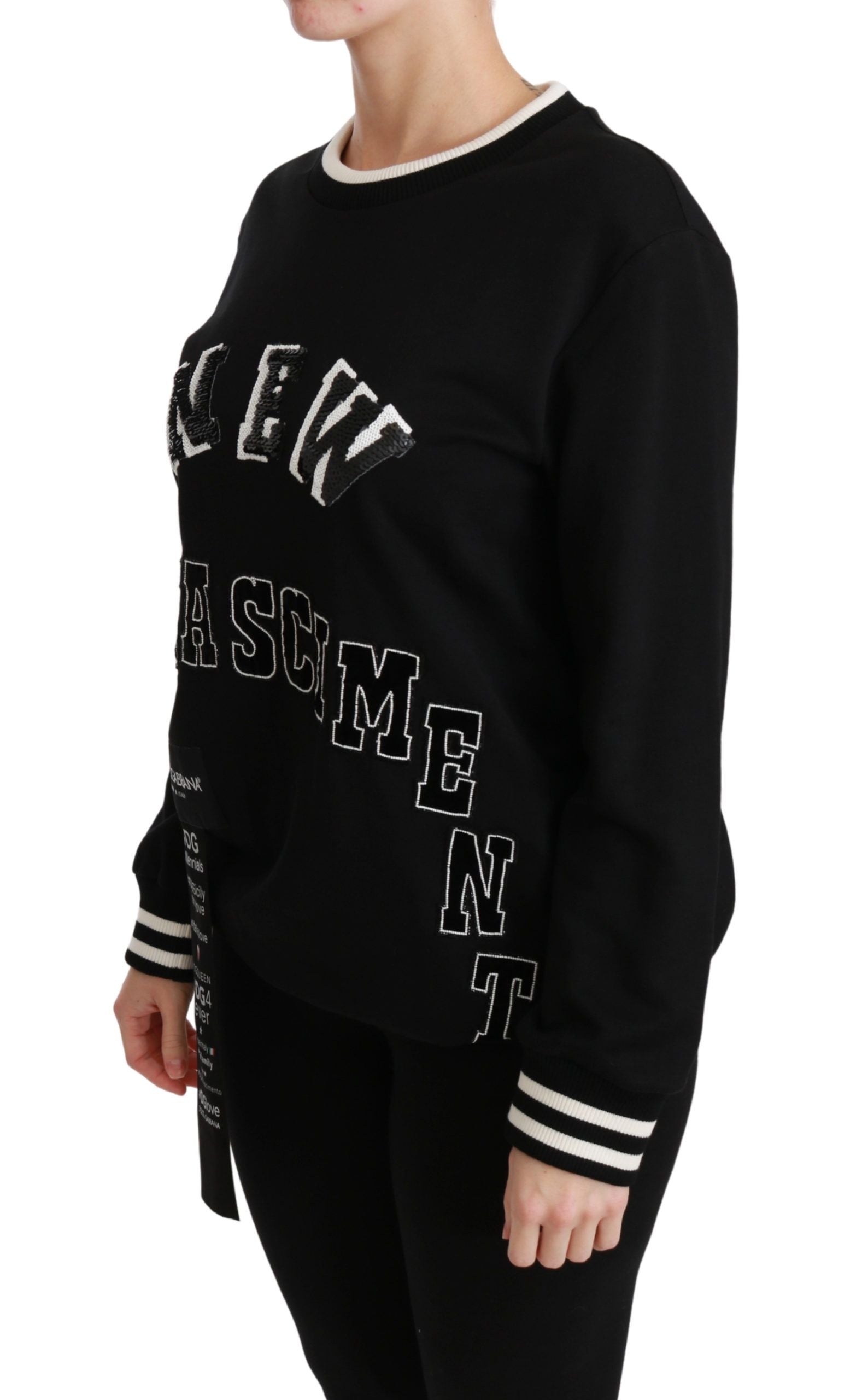 Dolce & Gabbana Dolce & Gabbana Black Rinascimento #DGmillennials Women's Sweater