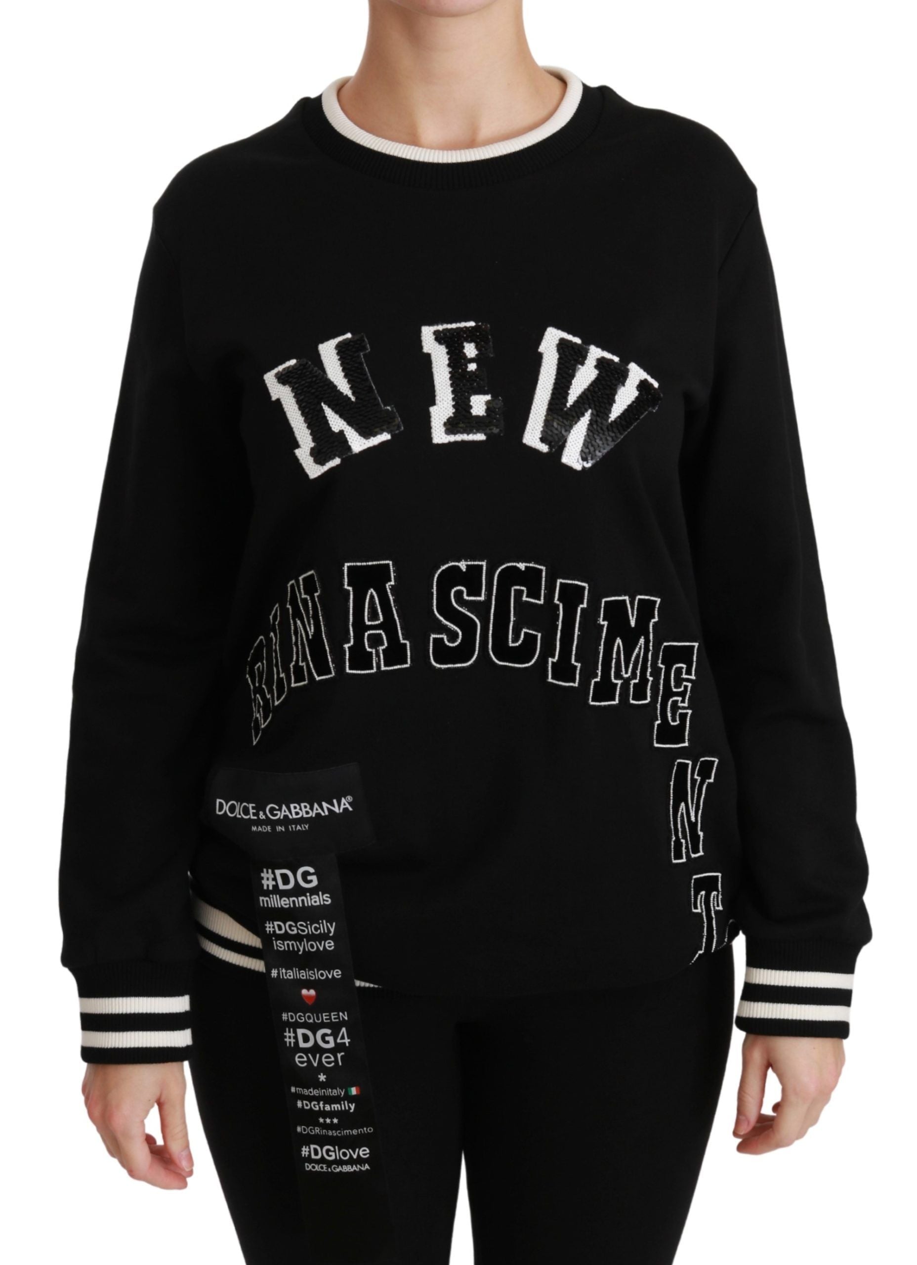 Dolce & Gabbana Dolce & Gabbana Black Rinascimento #DGmillennials Women's Sweater