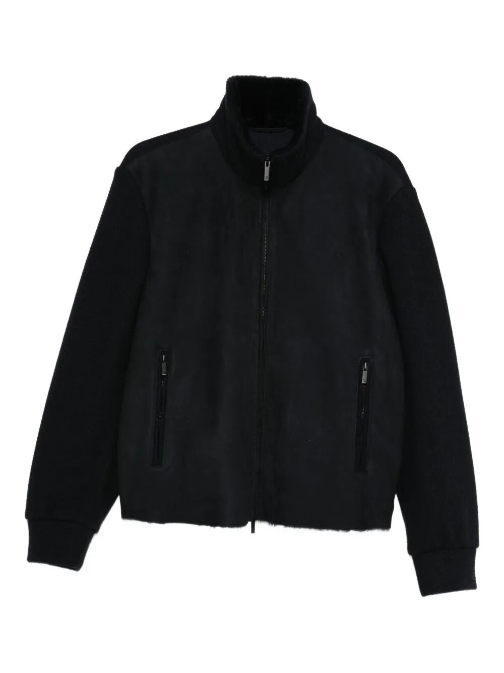 GIORGIO ARMANI High-Neck Bluson Jacket With Shearling Details Women