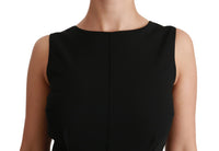 Dolce & Gabbana Black Sheath Stretch Formal Women's Dress