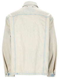 Golden Goose Men Giacca In Denim Con Tasca Ricamata