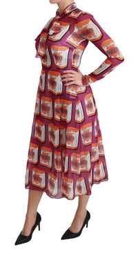 Dolce & Gabbana Purple Silk Bellezza A-Line Gown Women's Dress