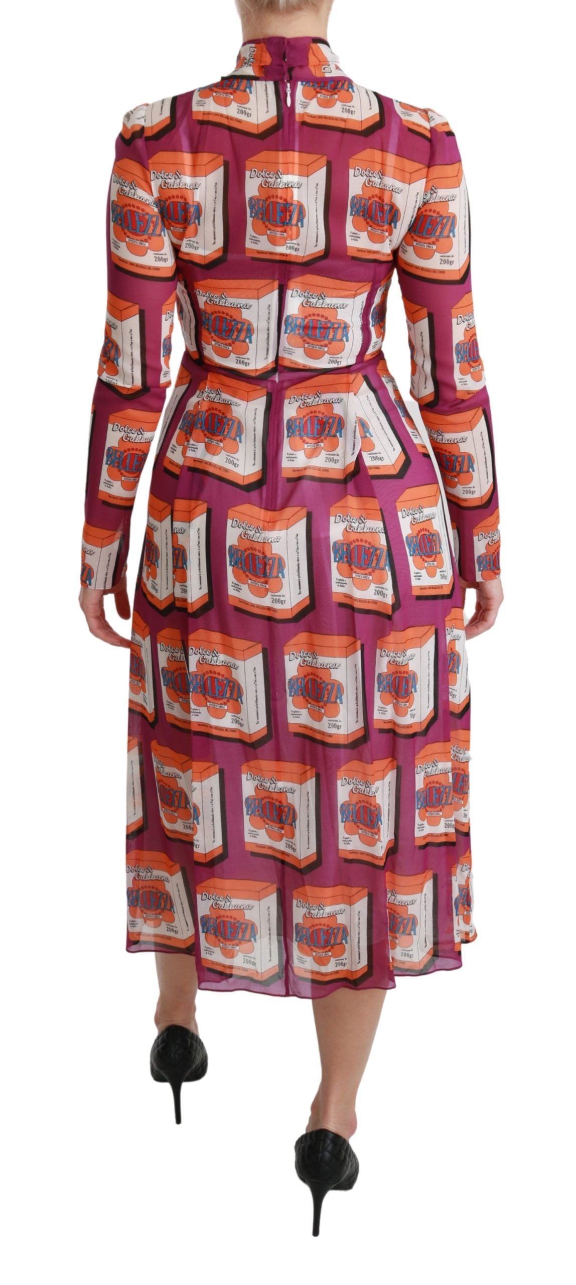 Dolce & Gabbana Purple Silk Bellezza A-Line Gown Women's Dress