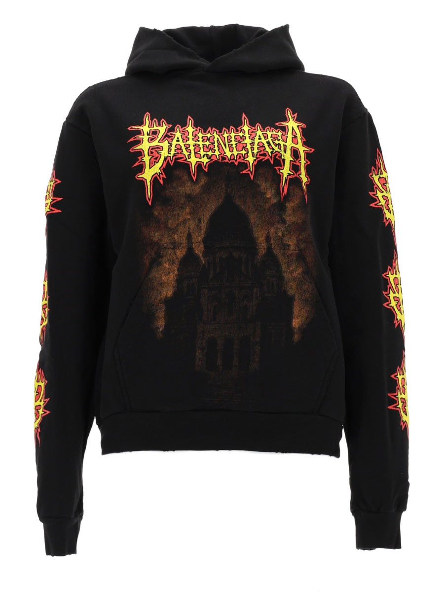 Balenciaga Women Felpa Con Logo