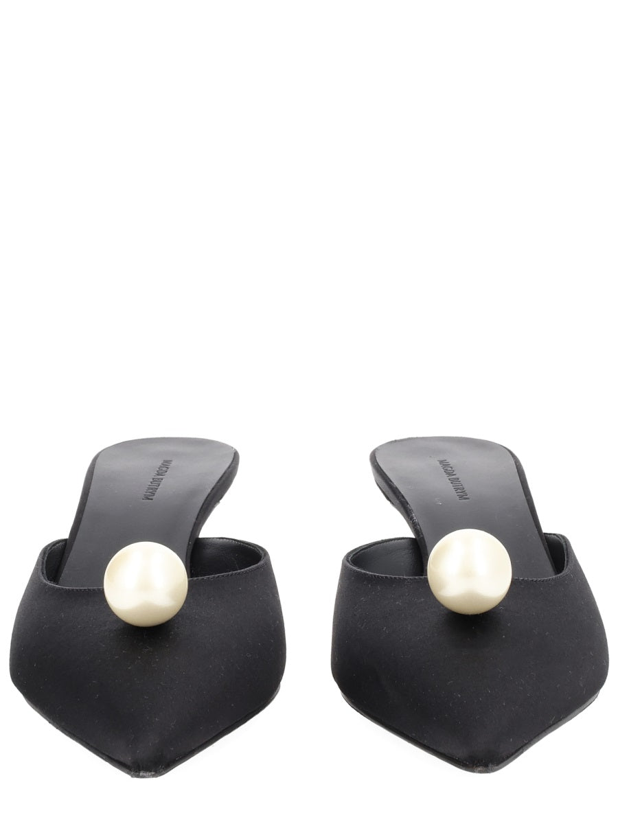 Magda Butrym Women Mule In Seta Con Perla