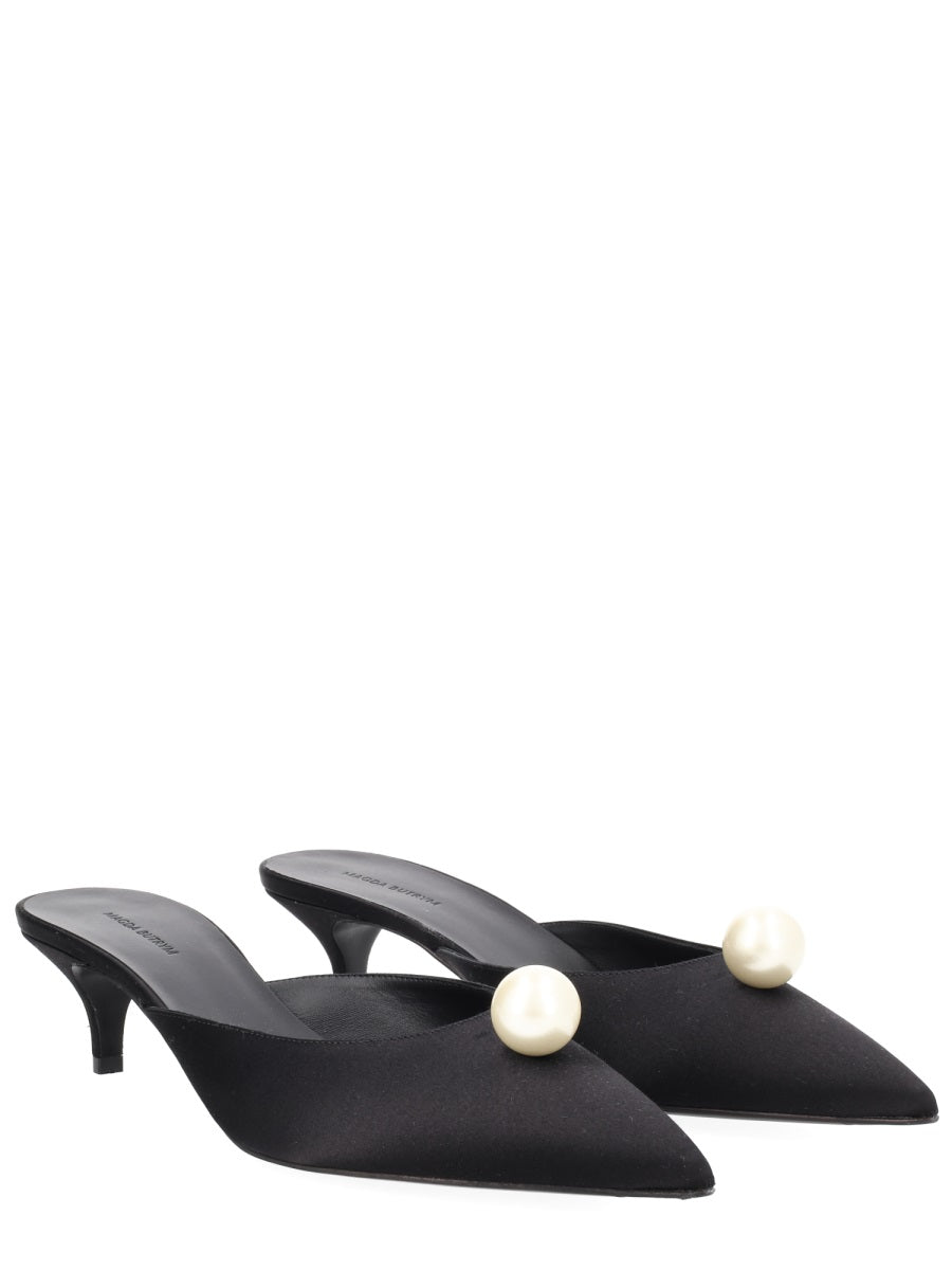 Magda Butrym Women Mule In Seta Con Perla