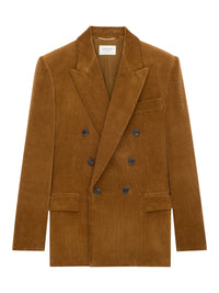 SAINT LAURENT PARIS Corduroy Double-Breasted Jacket Women