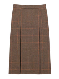 SAINT LAURENT PARIS Gonna Midi In Lana E Cashmere Principe Di Galles Women