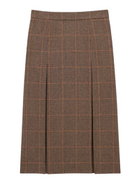 SAINT LAURENT PARIS Gonna Midi In Lana E Cashmere Principe Di Galles Women