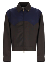 VERSACE Versace Men Giacca In Lana E Mohair Con Zip