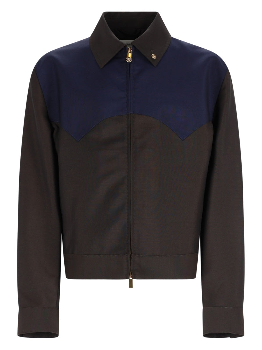 VERSACE Versace Men Giacca In Lana E Mohair Con Zip