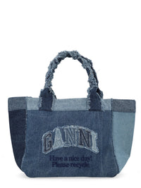 Ganni Women Borsa Tote Medium In Denim