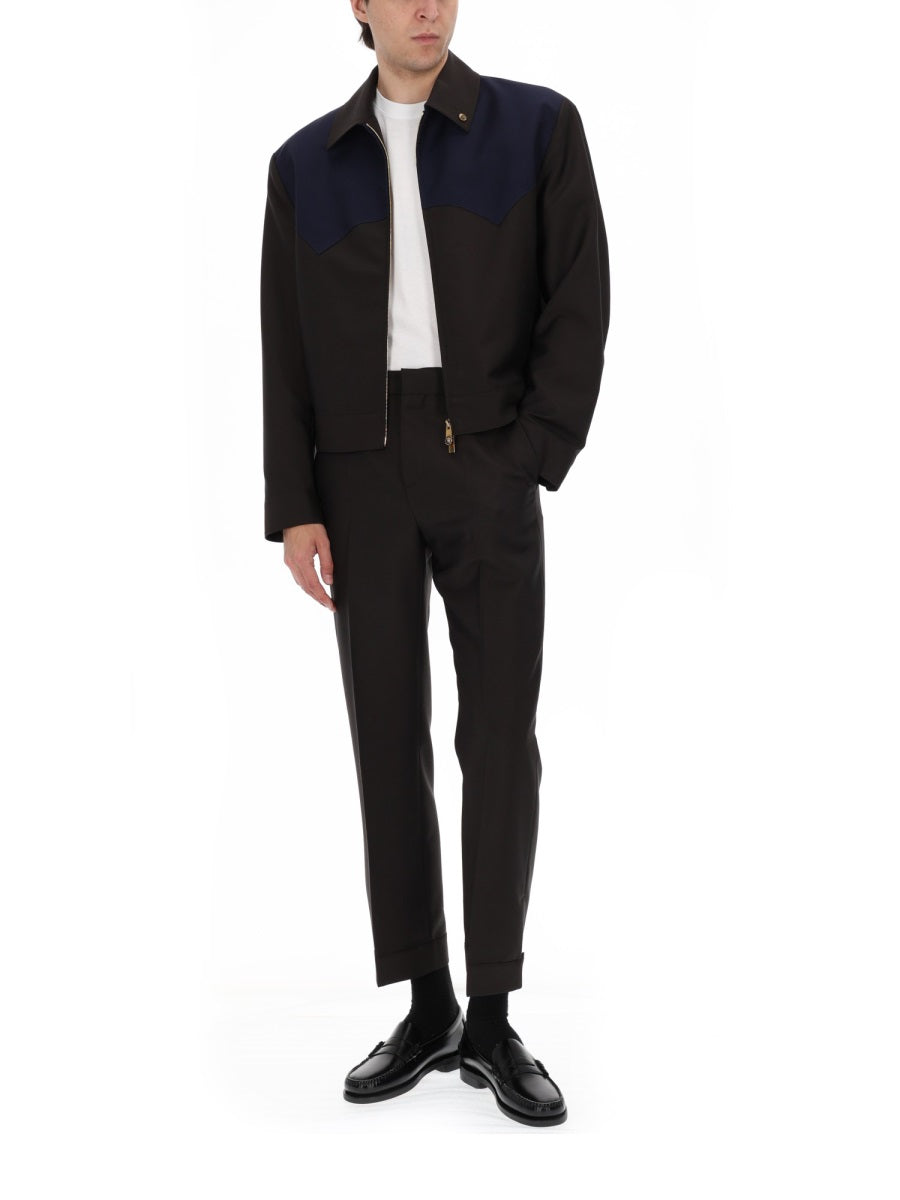 VERSACE Versace Men Giacca In Lana E Mohair Con Zip