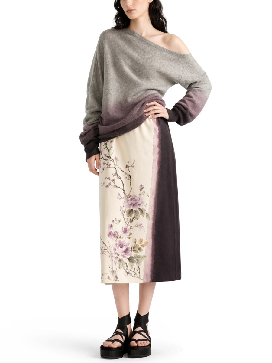 Dior Women Printed Midi Skirt