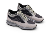 Hogan Interactive Allacciato Metallic-Panel Suede Sneakers