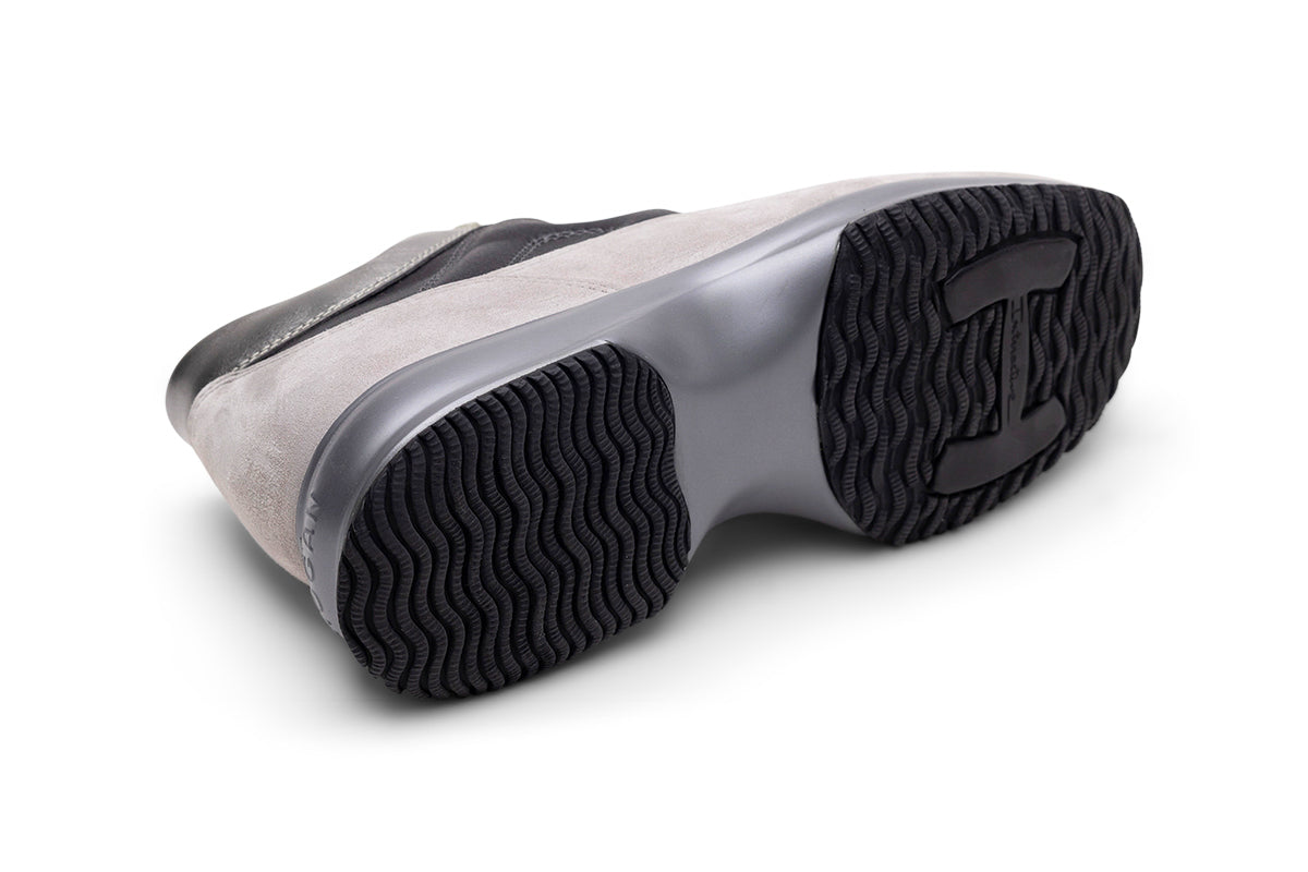 Hogan Interactive Allacciato Metallic-Panel Suede Sneakers