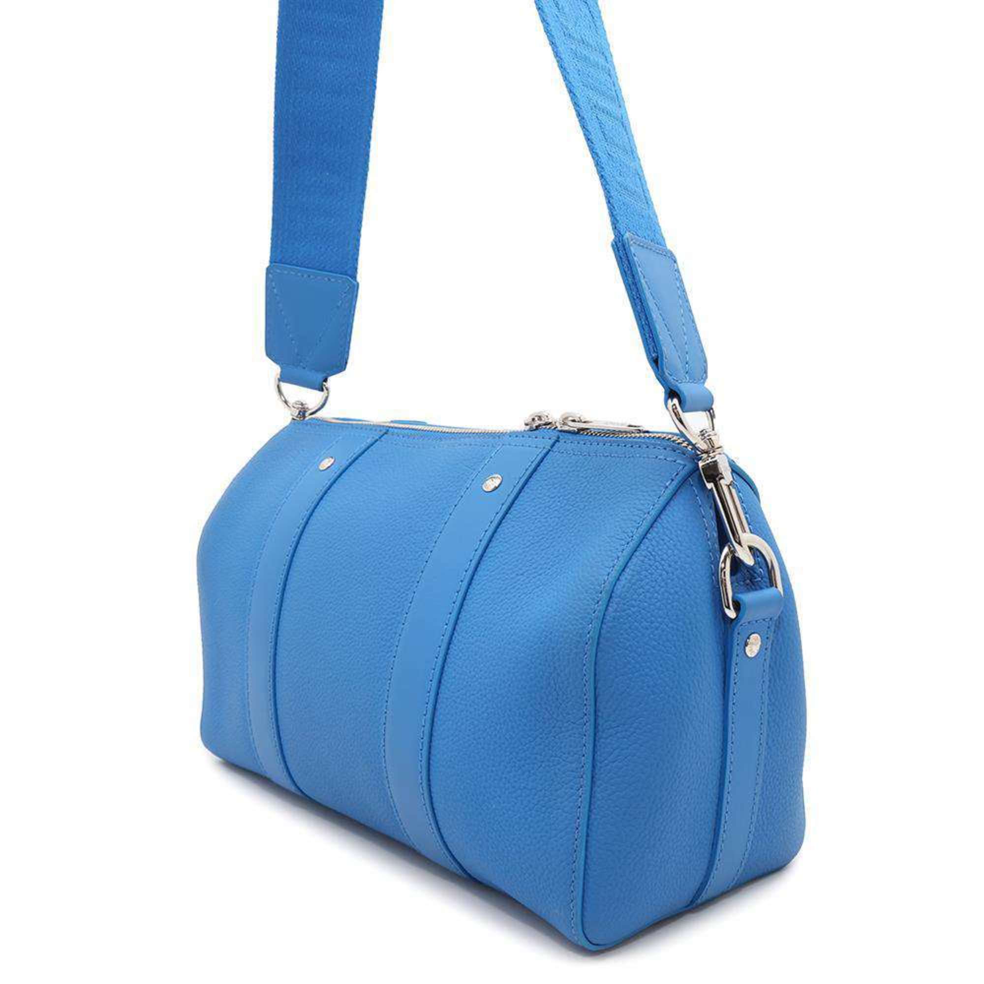 Louis Vuitton City Keepall Blue Leather Shoulder Bag (Pre-Owned)