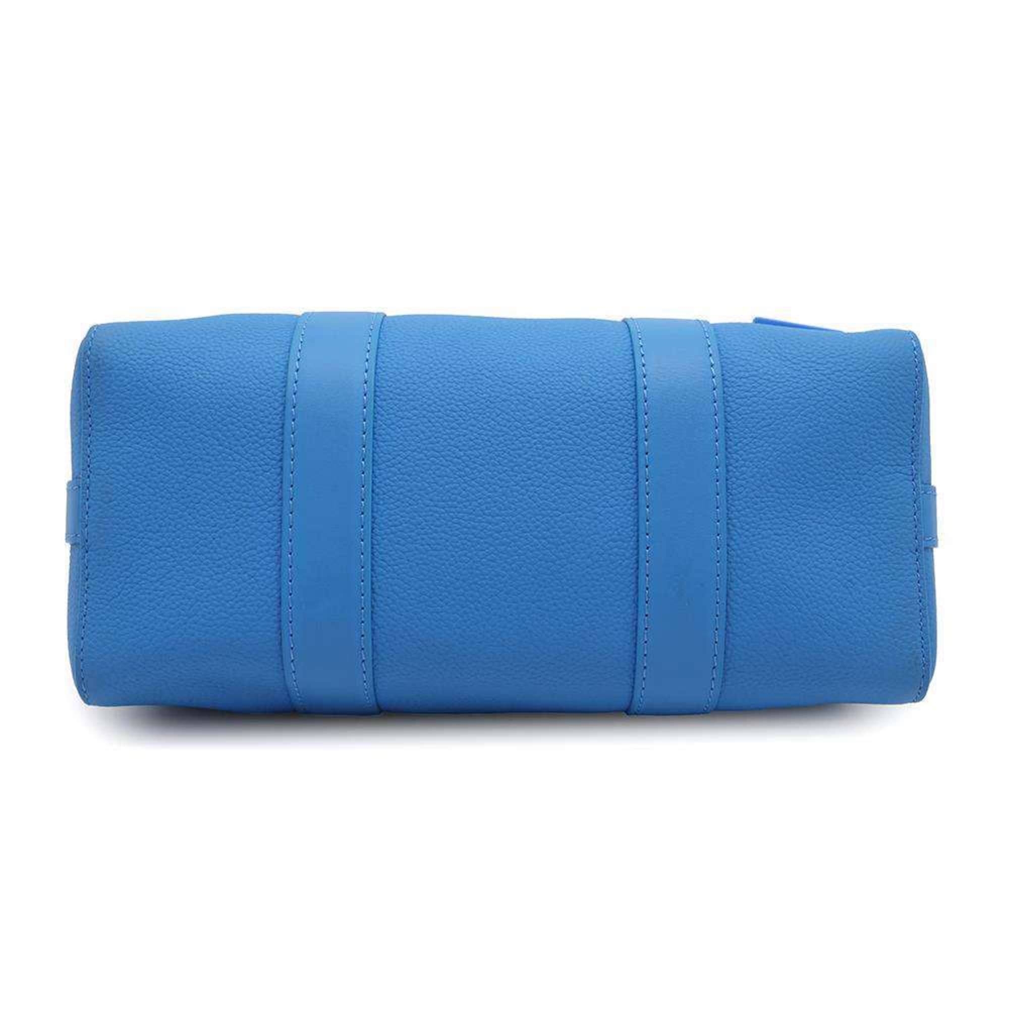 Louis Vuitton City Keepall Blue Leather Shoulder Bag (Pre-Owned)
