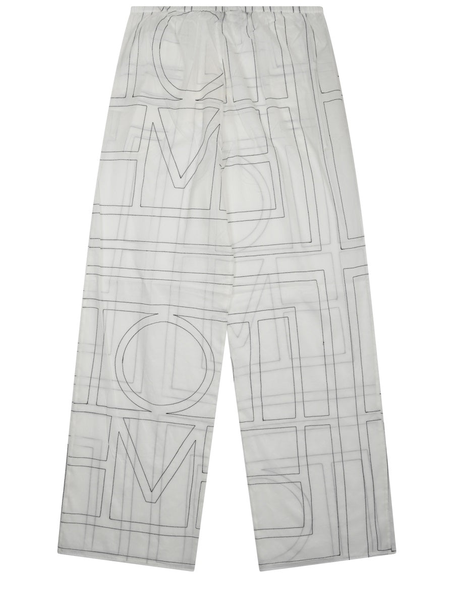 Toteme Women Pantalone Con Ricamo Monogram
