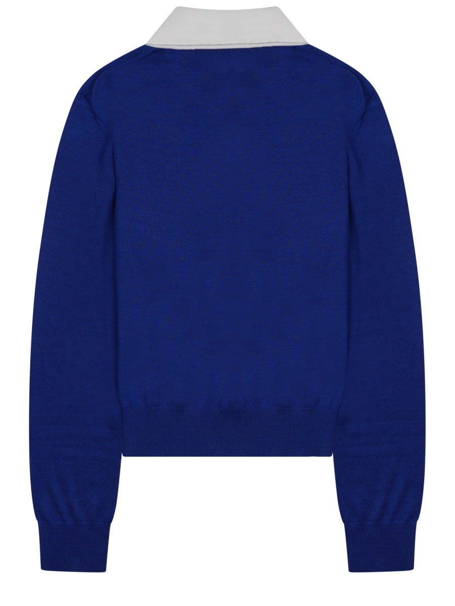 Celine Women Maglia Stile Polo In Cashmere Sottile E Seta