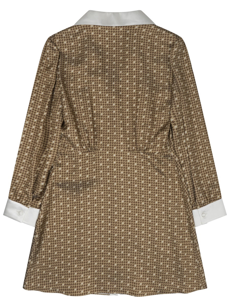 Celine Women Silk Twill Mini Shirt Dress