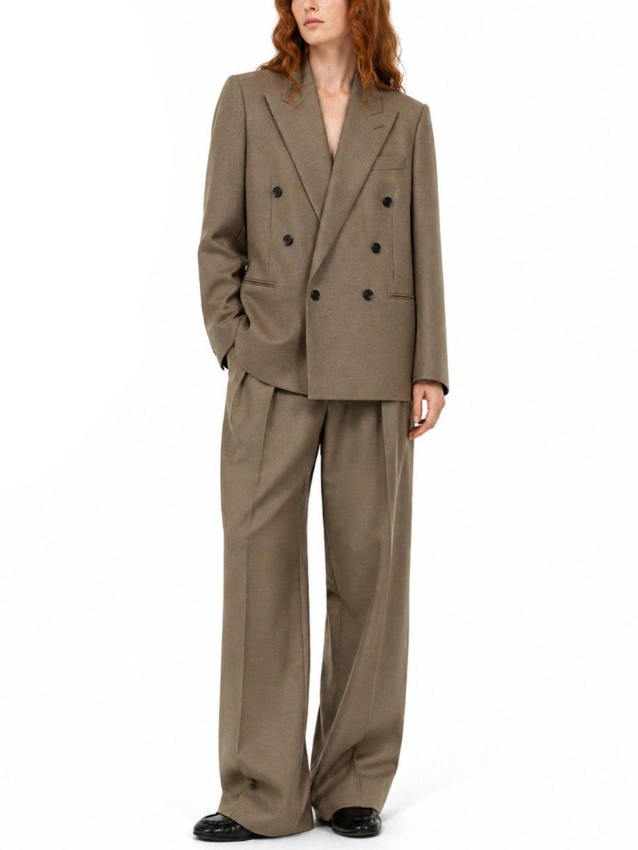 Saint Laurent Women Pantalone Sartoriale In Lana E Seta