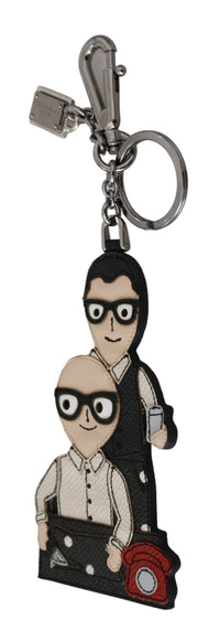 Dolce & Gabbana Dolce & Gabbana Leather Dominico Stefano #DGFAMILY Logo Badge Women's Keychain
