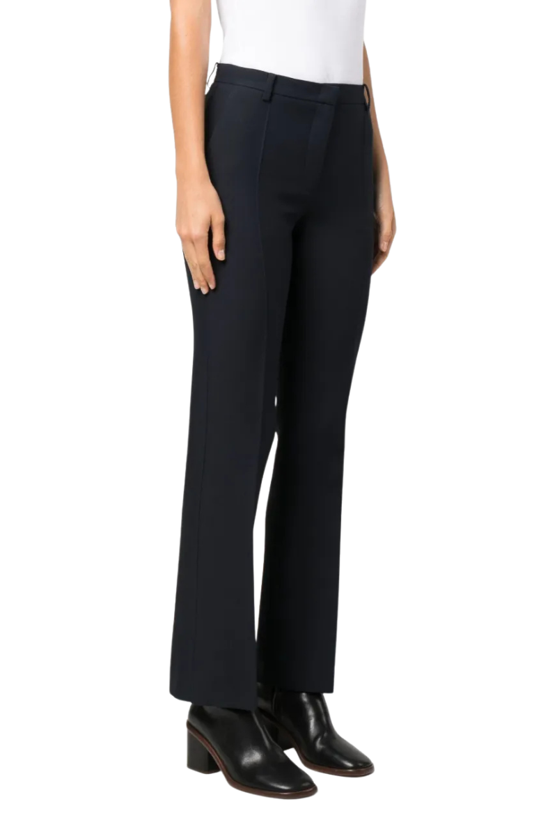 Valentino Garavani Valentino Wool-Silk Blend Tailored Trousers Navy 3B3Rb5G51Cf_598