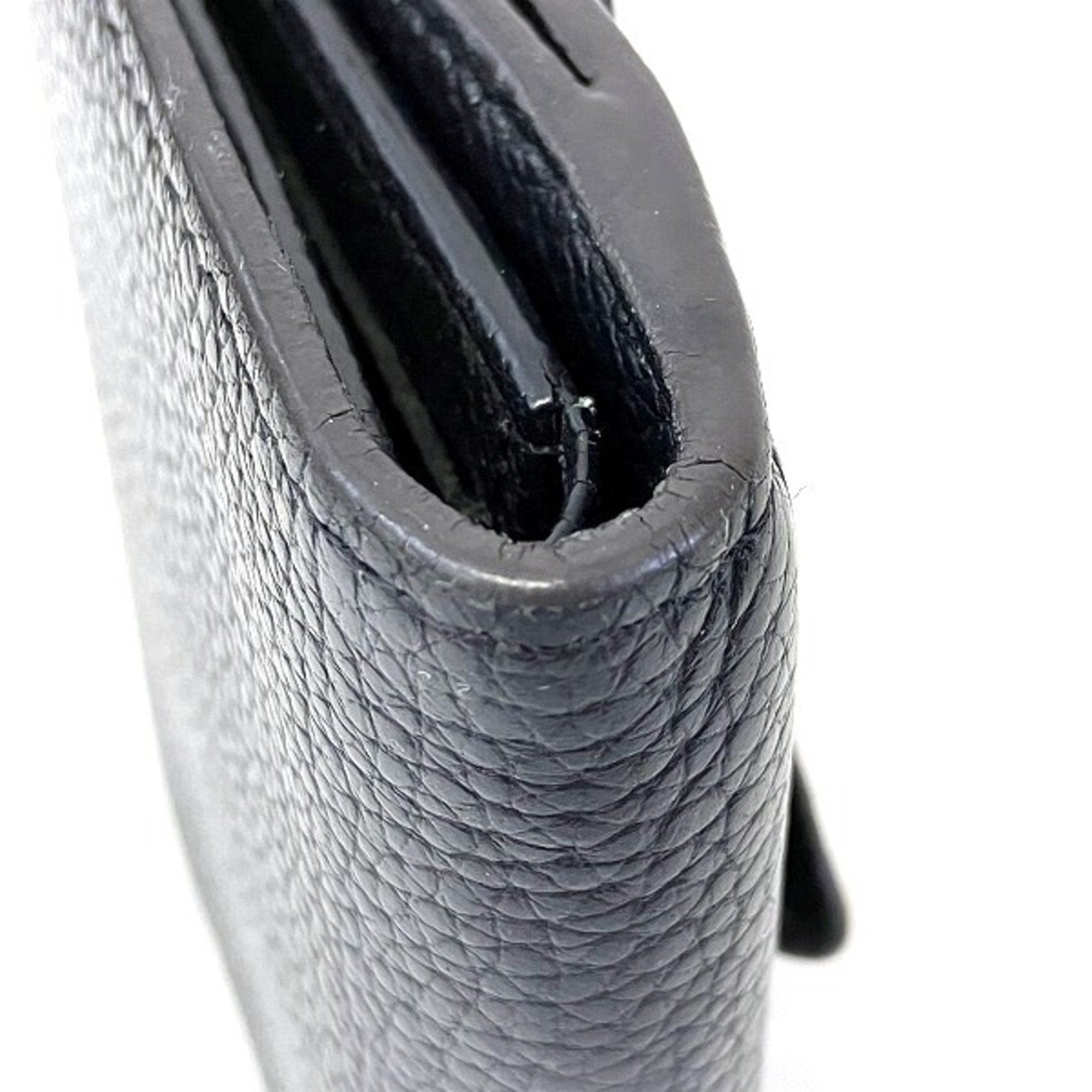 Louis Vuitton Double V Black Leather Wallet (Pre-Owned)