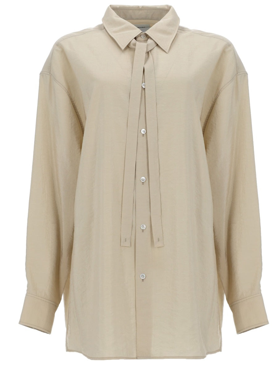 Lemaire Women Camicia Lunga Con Cravatta