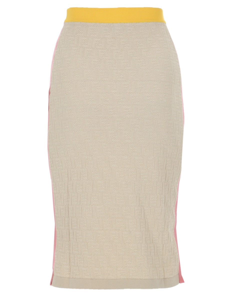 Fendi Women Gonna In Cotone E Seta