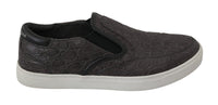 Dolce & Gabbana Gray Leather Flat Caiman Mens Loafers Men's Shoes