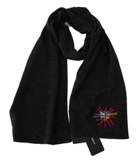 Dolce & Gabbana Dolce & Gabbana Gray #DGLovesLondon Wool Wrap Wool  Scarf