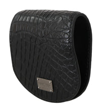 Dolce & Gabbana Sleek Black Leather Coin Case Men's Wallet