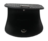 Dolce & Gabbana Sleek Black Leather Coin Case Men's Wallet