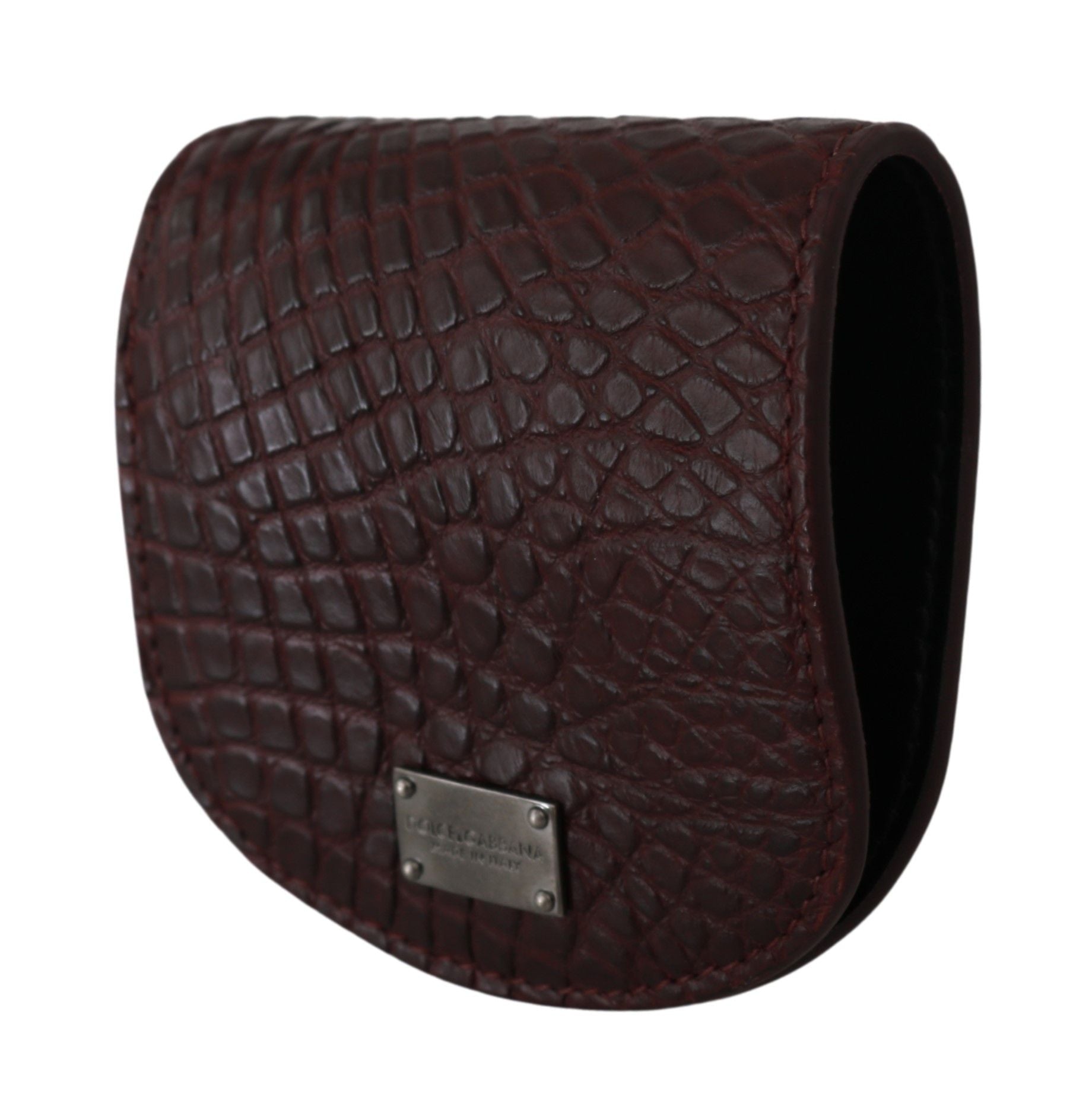 Dolce & Gabbana Dolce & Gabbana Brown Exotic Skin Pocket Condom Case Men's Holder