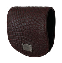 Dolce & Gabbana Dolce & Gabbana Brown Exotic Skin Pocket Condom Case Men's Holder