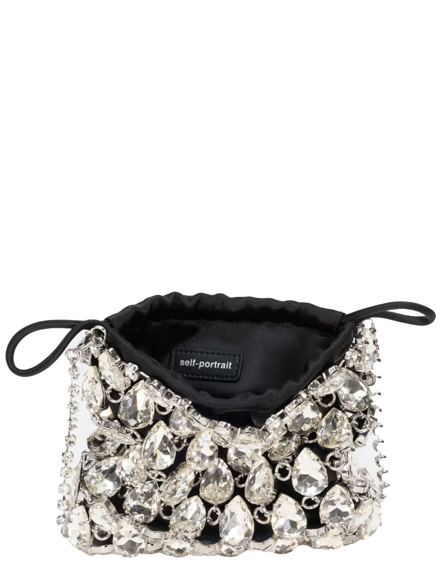 SELF-PORTRAIT Self-Portrait Women Borsa Mini In Maglia Metallica Con Cristalli