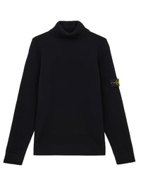 STONE ISLAND Ribbed Wool Turtleneck Pullover Women