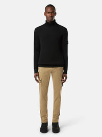 STONE ISLAND Ribbed Wool Turtleneck Pullover Women