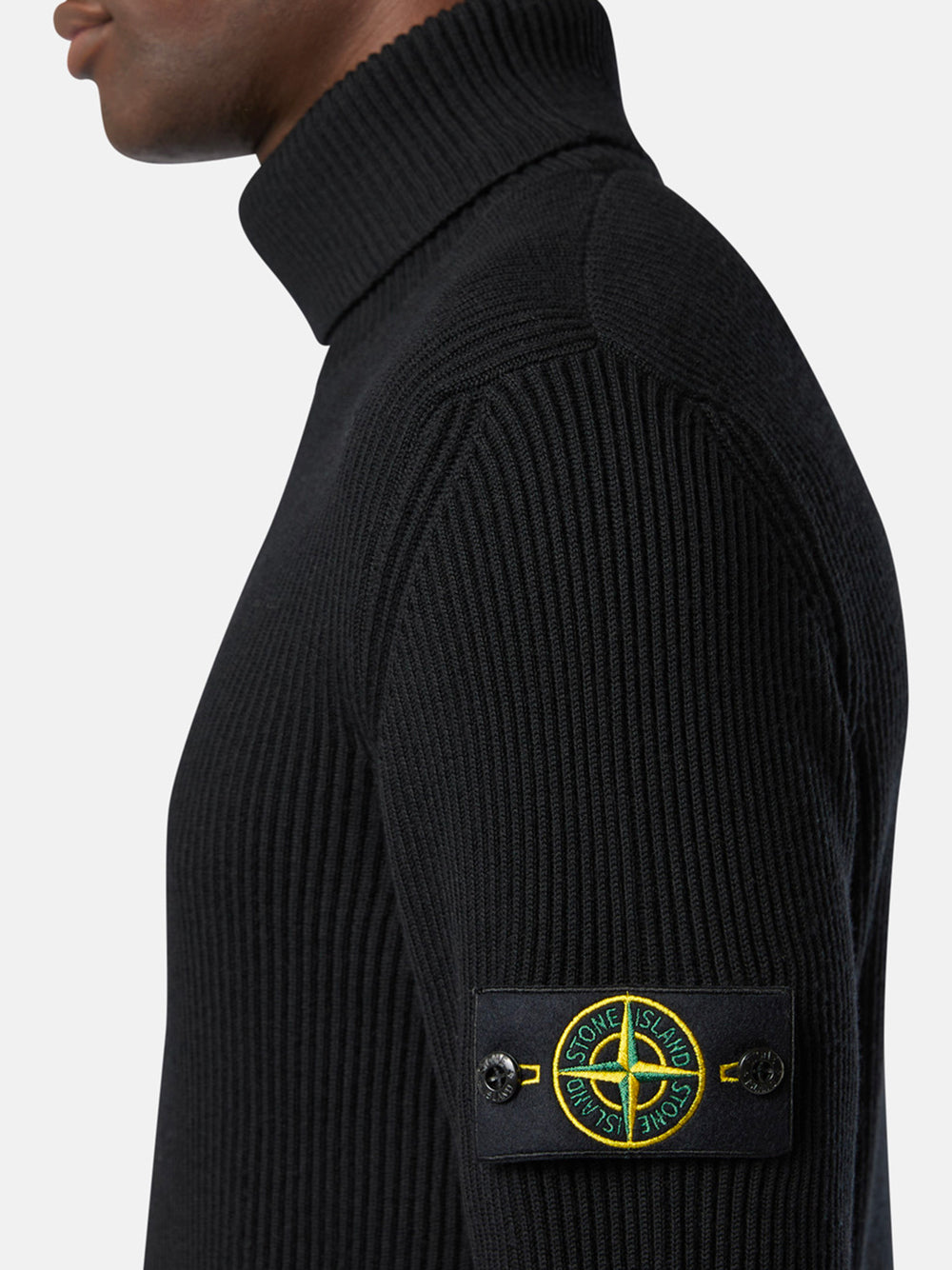 STONE ISLAND Ribbed Wool Turtleneck Pullover Women